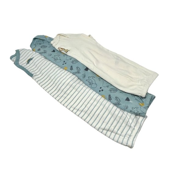 3 Baby Sleep Sacks - Cream, Blue, & Blue & White Stripe - Size - 3 Month‎ - Picture 11 of 11